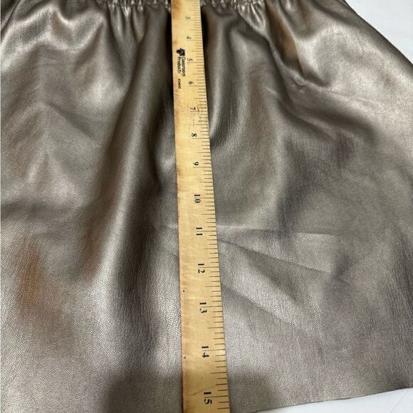 Zara Metallic Faux Leather Skirt with pockets - Picture 6 of 7